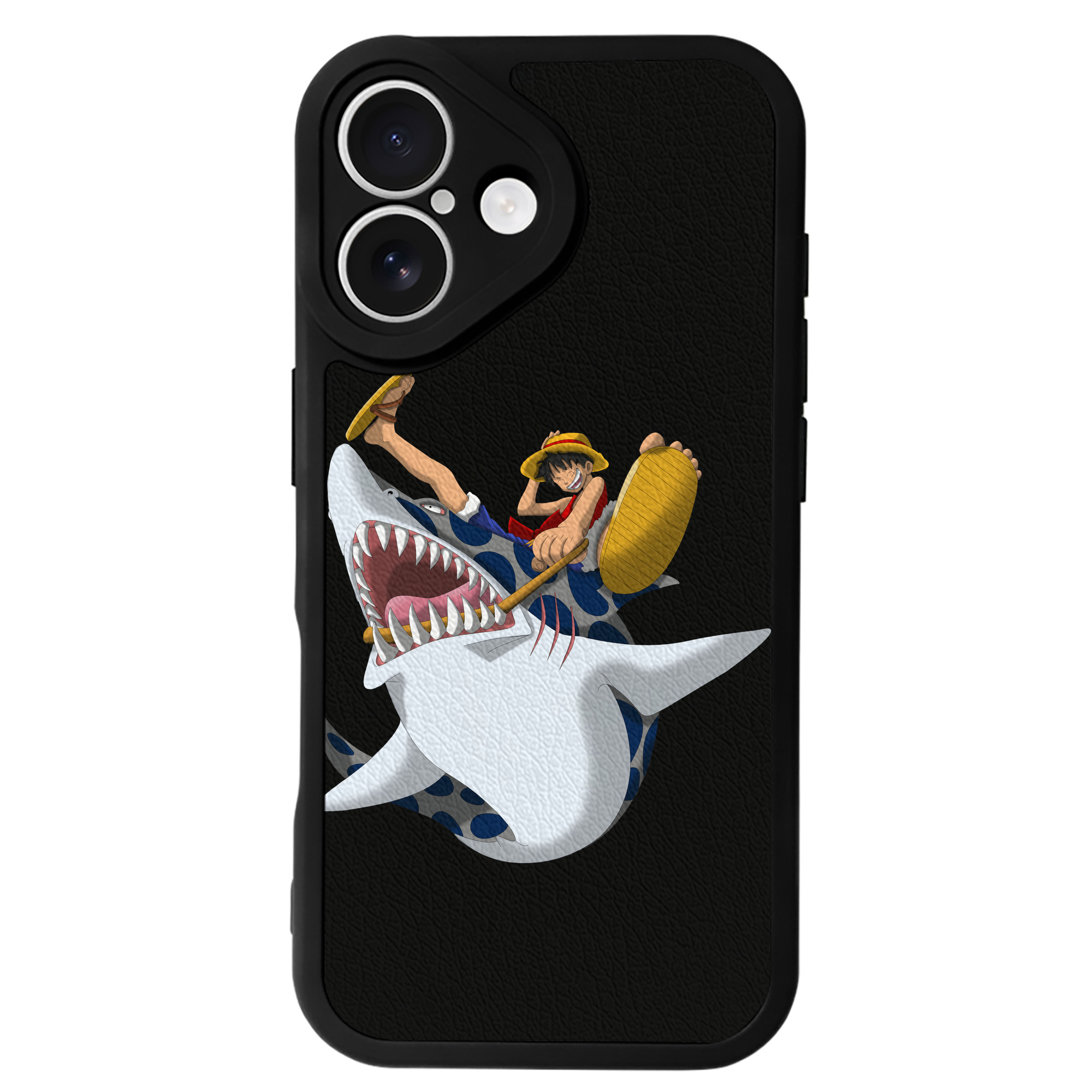 （画像用） ワンピース モンキー・D・ルフィ ONE PIECE Monkey D. Luffy 【iPhone 16シリーズ対応】シリコンスマホケース（レザー調） 材質：シリコン